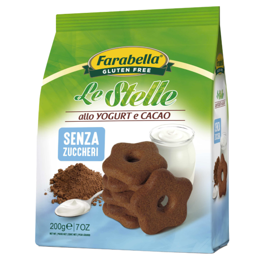 Le Stelle mit Joghurt & Kakao ohne Zucker Farabella glutenfrei